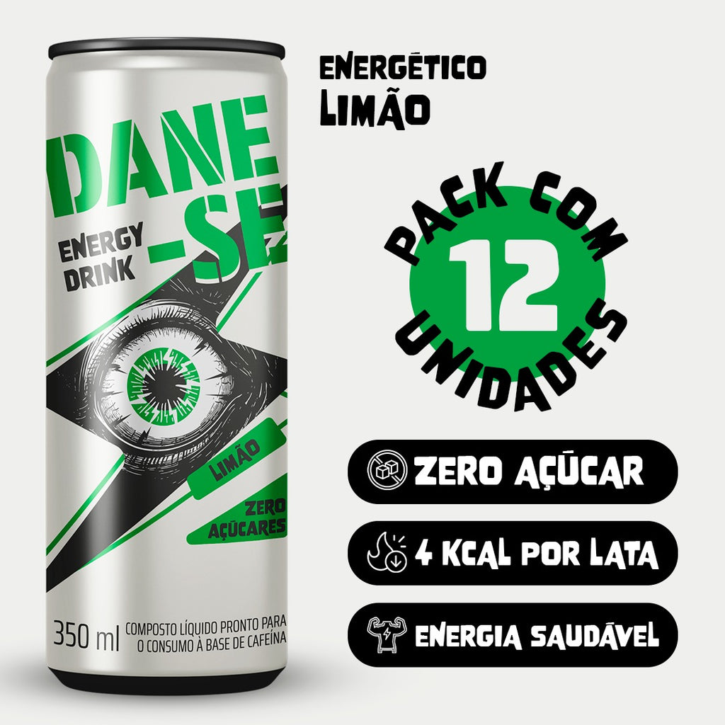 DANE-SE ENERGY DRINK LIMÃO LATA 350ML C/12UN