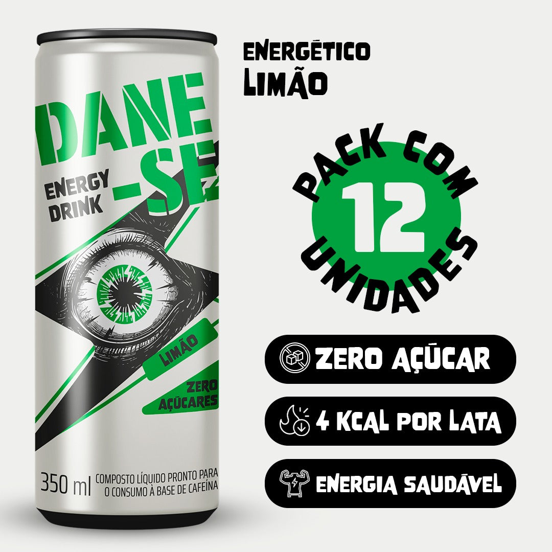 DANE-SE ENERGY DRINK LIMÃO LATA 350ML C/12UN