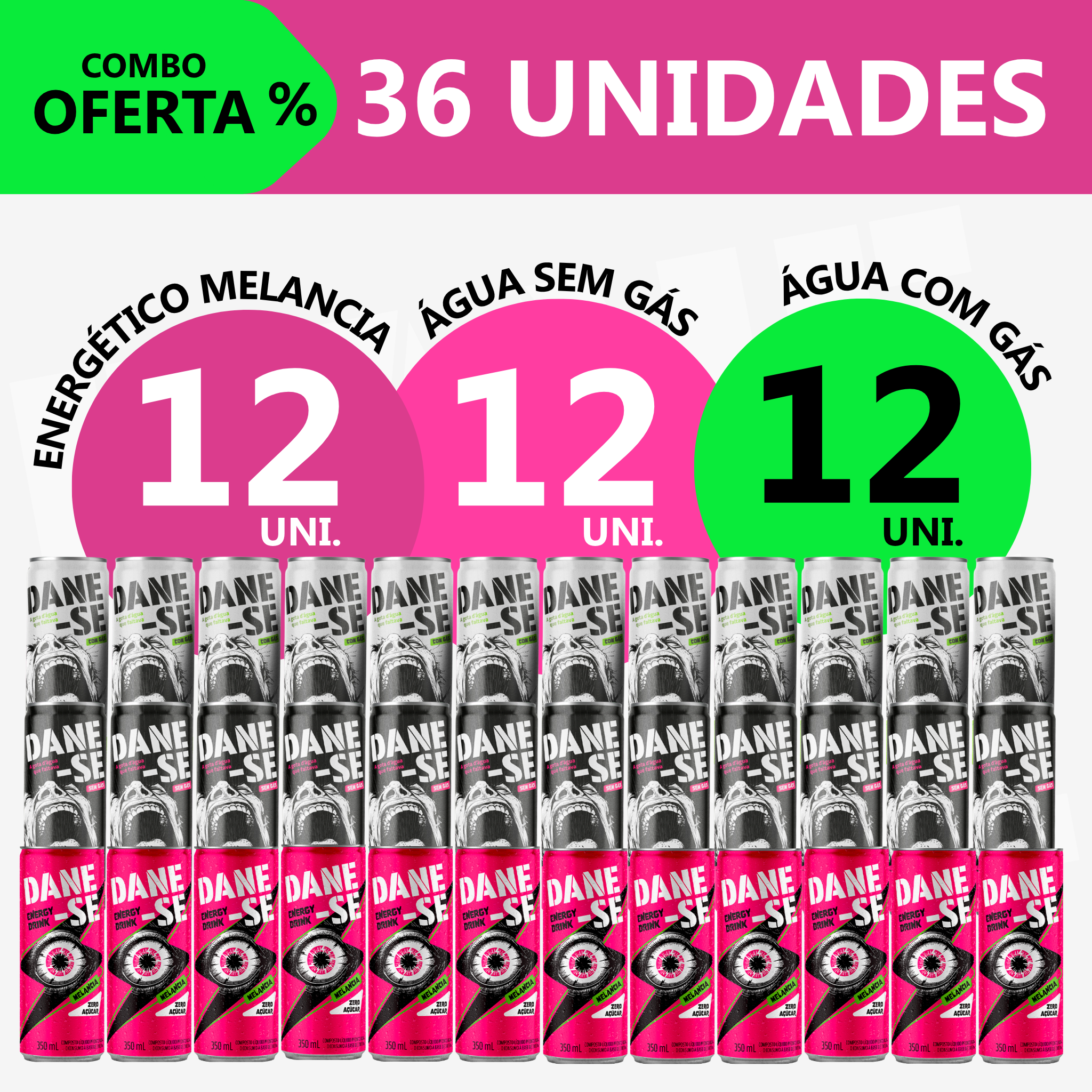 Combo energético e água 36 uni.